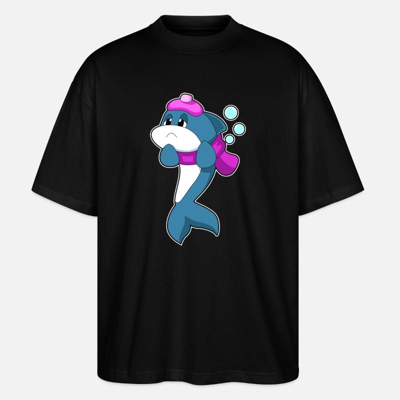 Delfin Kopfschmerzen - Stanley/Stella Oversized Unisex Bio T-Shirt Blaster 2.0 - Schwarz