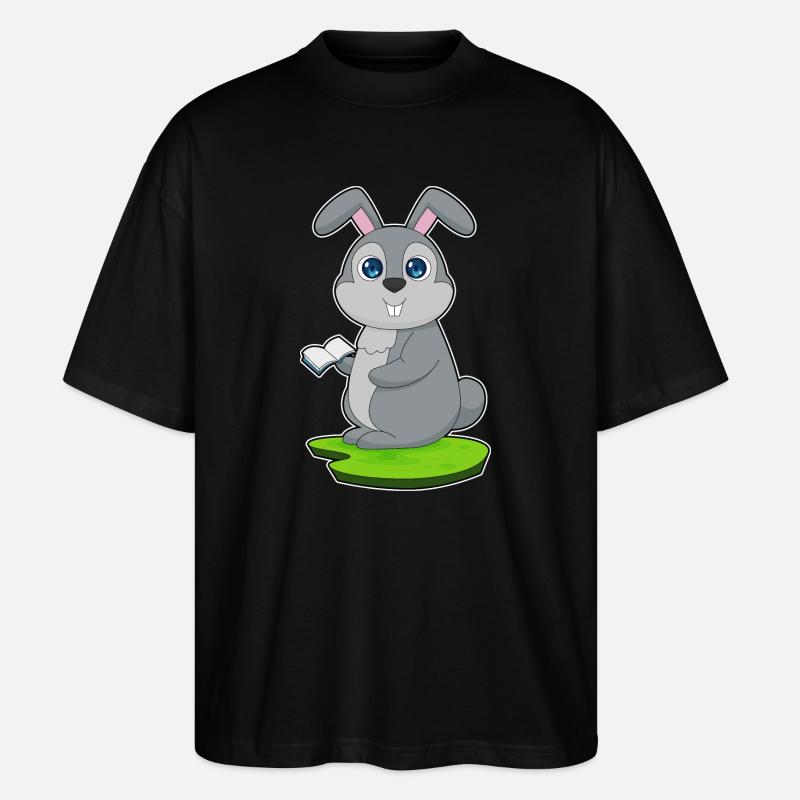 Hase Buch - Stanley/Stella Oversized Unisex Bio T-Shirt Blaster 2.0 - Schwarz