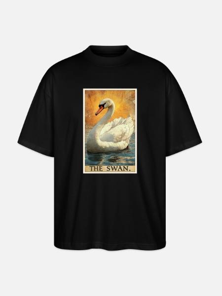 Swans Swan - Stanley/Stella Oversized Unisex Organic T-shirt Blaster 2.0 - black