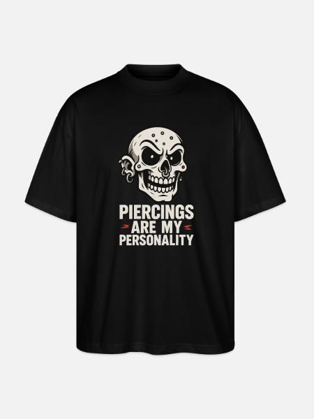 Piercing Addict Body Mod Enthusiast - Stanley/Stella Oversized Unisex Organic T-shirt Blaster 2.0 - black