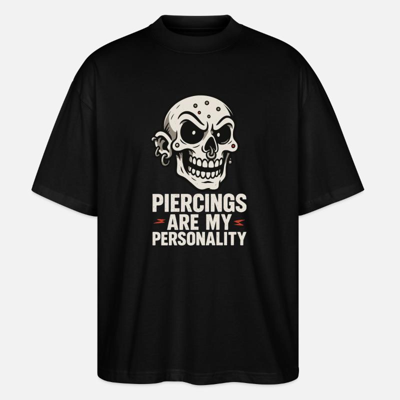 Piercing Addict Body Mod Enthusiast - Stanley/Stella Oversized Unisex Organic T-shirt Blaster 2.0 - black