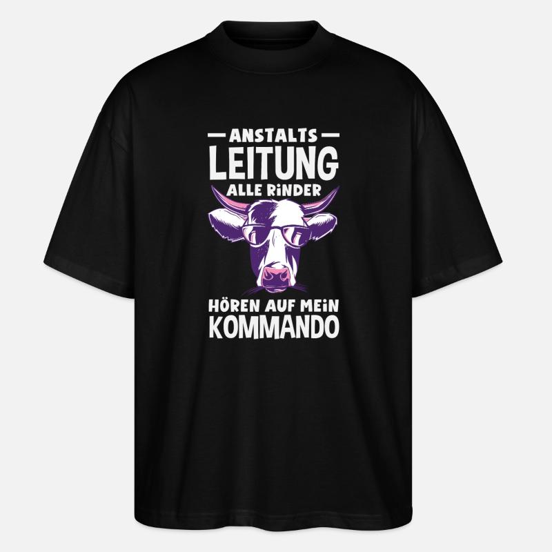 Anstaltsleitung Chef Leitung - Stanley/Stella Oversized Unisex Bio T-Shirt Blaster 2.0 - Schwarz