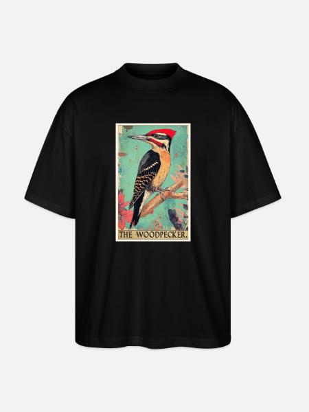 Spechte Specht - Stanley/Stella Oversized Unisex Bio T-Shirt Blaster 2.0 - Schwarz