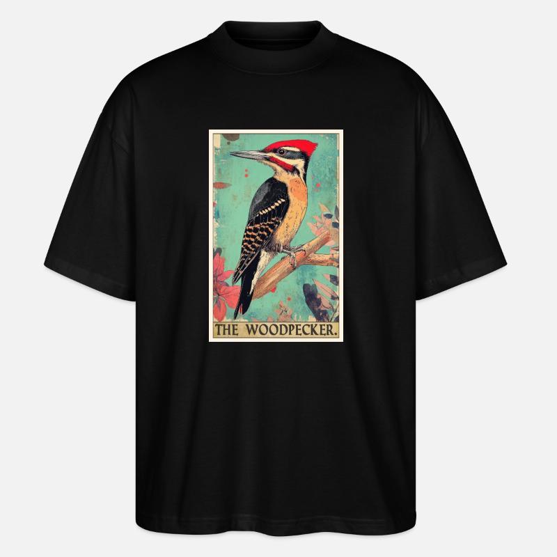 Spechte Specht - Stanley/Stella Oversized Unisex Bio T-Shirt Blaster 2.0 - Schwarz