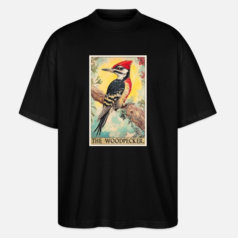Spechte Specht - Stanley/Stella Oversized Unisex Bio T-Shirt Blaster 2.0 - Schwarz