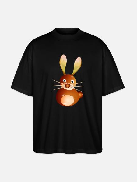 Cute Chestnut Rabbit – Crafting Fun & Child - Stanley/Stella Oversized Unisex Organic T-shirt Blaster 2.0 - black