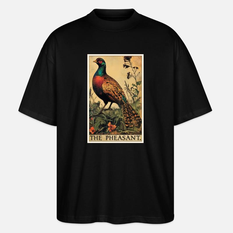 Pheasants Pheasant - Stanley/Stella Oversized Unisex Organic T-shirt Blaster 2.0 - black