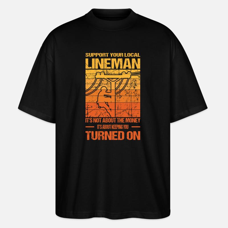 Elektroniker Elektromeister Geschenke - Stanley/Stella Oversized Unisex Bio T-Shirt Blaster 2.0 - Schwarz