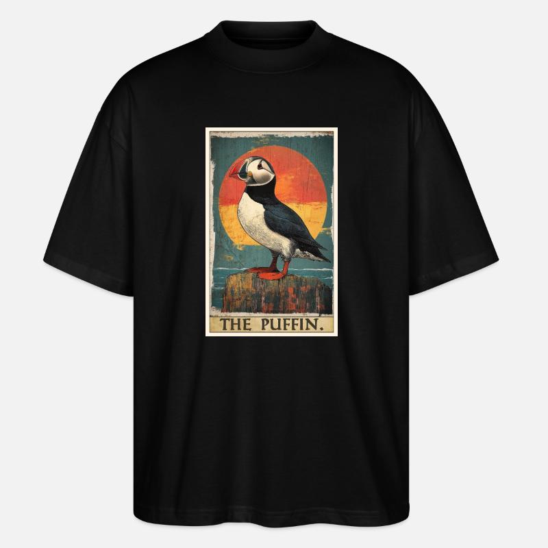 Macareux Papageientaucher - T-shirt bio Blaster 2.0 coupe oversize Stanley/Stella Unisexe - noir