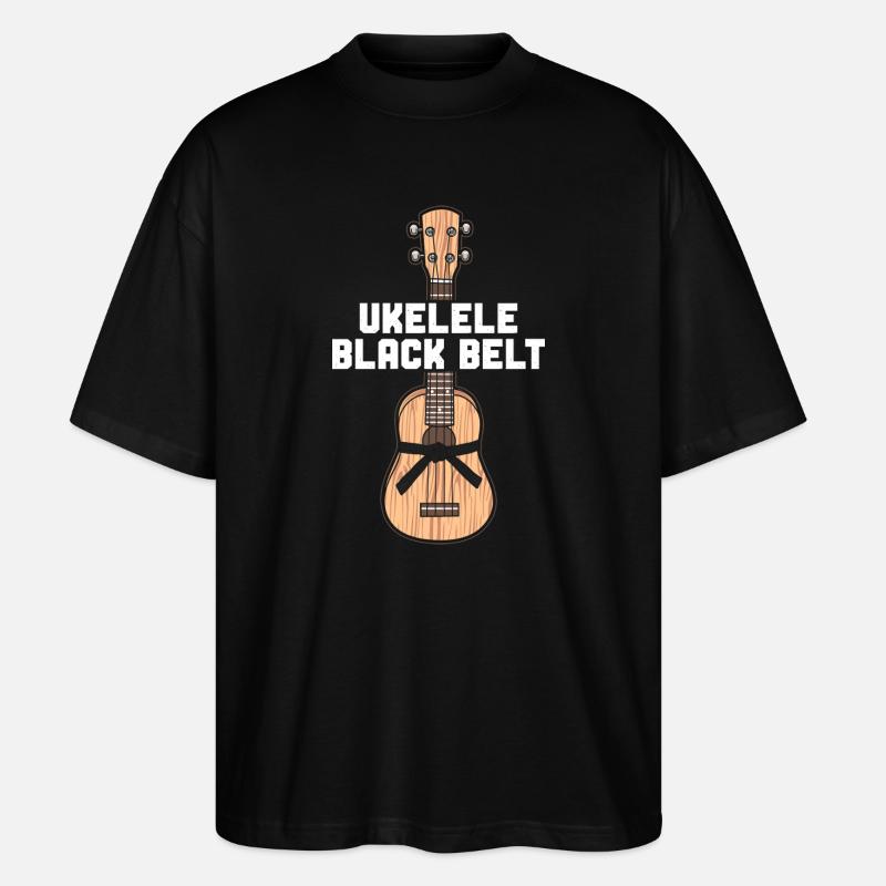 Ukulélé hawaïen Ukulélé Ukulélé Noir - T-shirt bio Blaster 2.0 coupe oversize Stanley/Stella Unisexe - noir