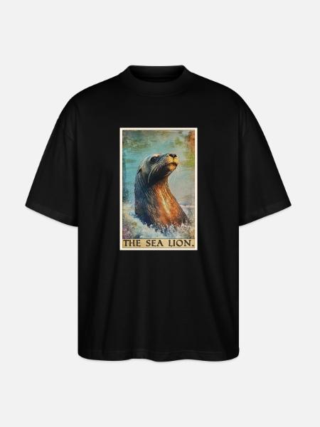 Sea Lions Sea Lion - Stanley/Stella Oversized Unisex Organic T-shirt Blaster 2.0 - black