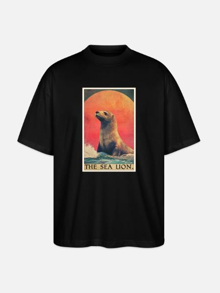 Seelöwen Seelöwe - Stanley/Stella Oversized Unisex Bio T-Shirt Blaster 2.0 - Schwarz