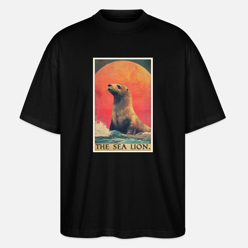 Lions de mer Lion de mer - T-shirt bio Blaster 2.0 coupe oversize Stanley/Stella Unisexe - noir