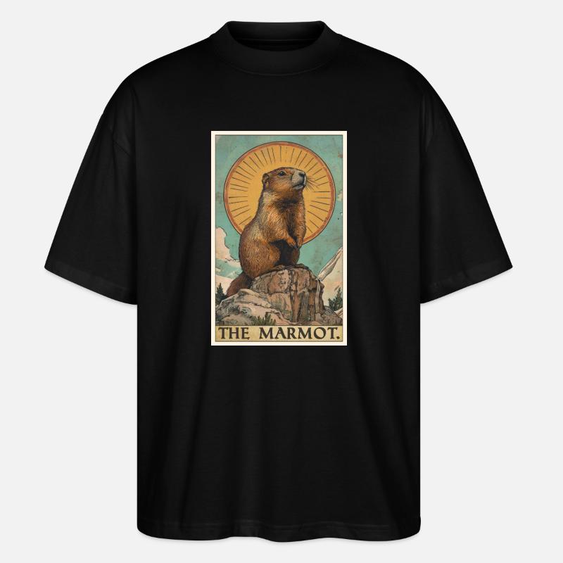 Murmeltiere Murmeltier - Stanley/Stella Oversized Unisex Bio T-Shirt Blaster 2.0 - Schwarz