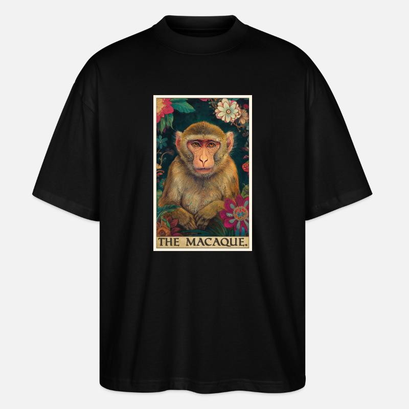 Macaque Macaque - Stanley/Stella Oversized Unisex Organic T-shirt Blaster 2.0 - black