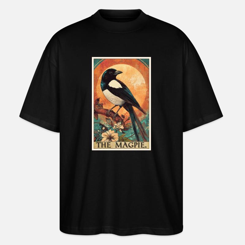 Magpies Magpie - Stanley/Stella Oversized Unisex Organic T-shirt Blaster 2.0 - black