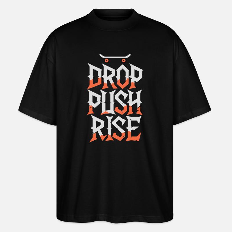 Drop Push Rise - T-shirt bio Blaster 2.0 coupe oversize Stanley/Stella Unisexe - noir