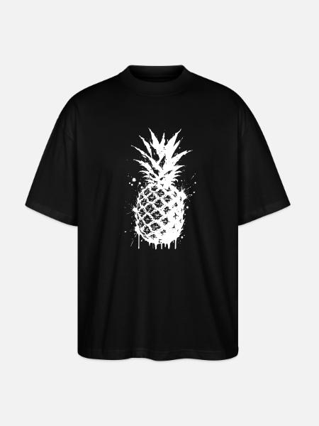 Splashed pineapple spray - Stanley/Stella Oversized Unisex Organic T-shirt Blaster 2.0 - black
