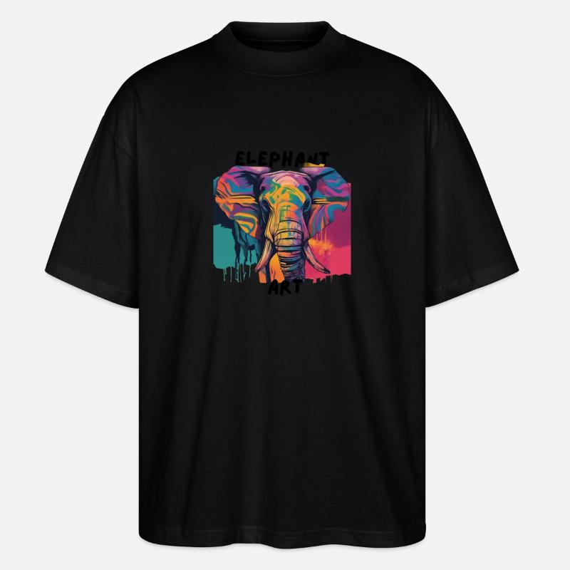 Afrika Steppe und Tiere - Stanley/Stella Oversized Unisex Bio T-Shirt Blaster 2.0 - Schwarz