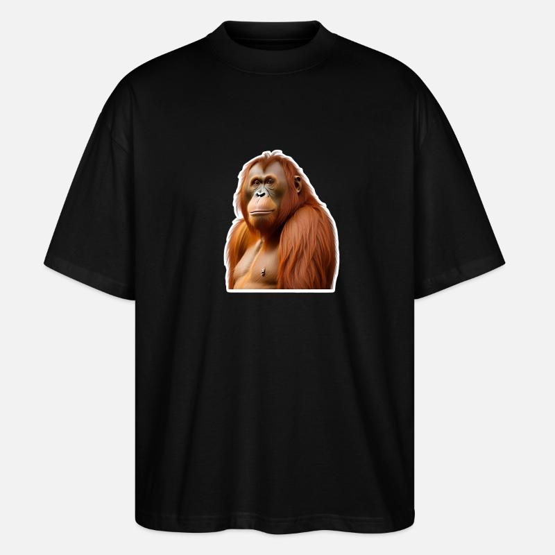 Orang-Utan - Stanley/Stella Oversized Unisex Bio T-Shirt Blaster 2.0 - Schwarz