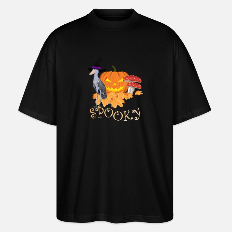 Shoebill Bird Halloween Spooky - T-shirt bio Blaster 2.0 coupe oversize Stanley/Stella Unisexe - noir