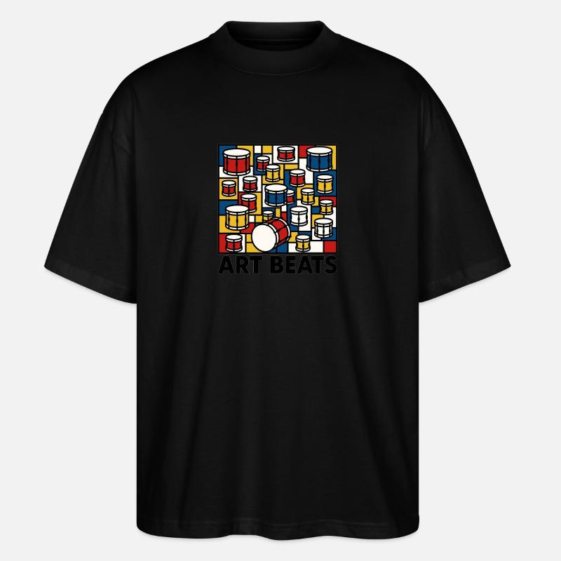 Art Beats - Stanley/Stella Oversized Unisex Bio T-Shirt Blaster 2.0 - Schwarz