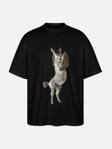 Esel - Stanley/Stella Oversized Unisex Bio T-Shirt Blaster 2.0 - Schwarz