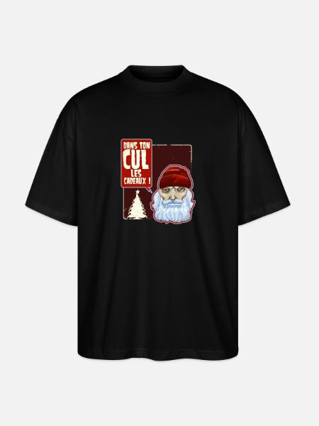 Père Noël crad' - T-shirt bio Blaster 2.0 coupe oversize Stanley/Stella Unisexe - noir