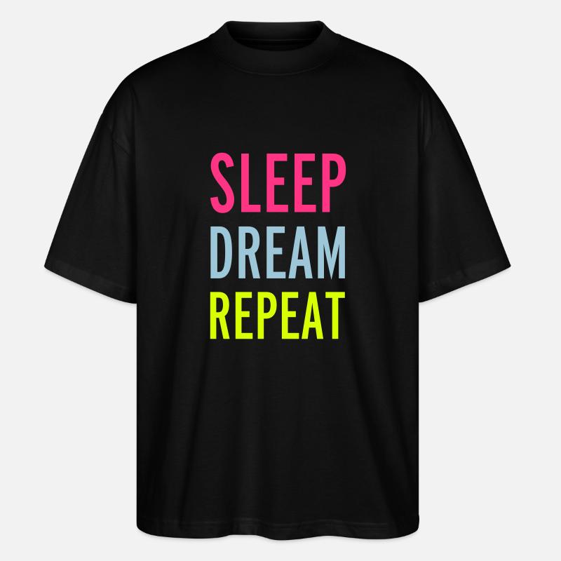 Sleep - T-shirt bio Blaster 2.0 coupe oversize Stanley/Stella Unisexe - noir