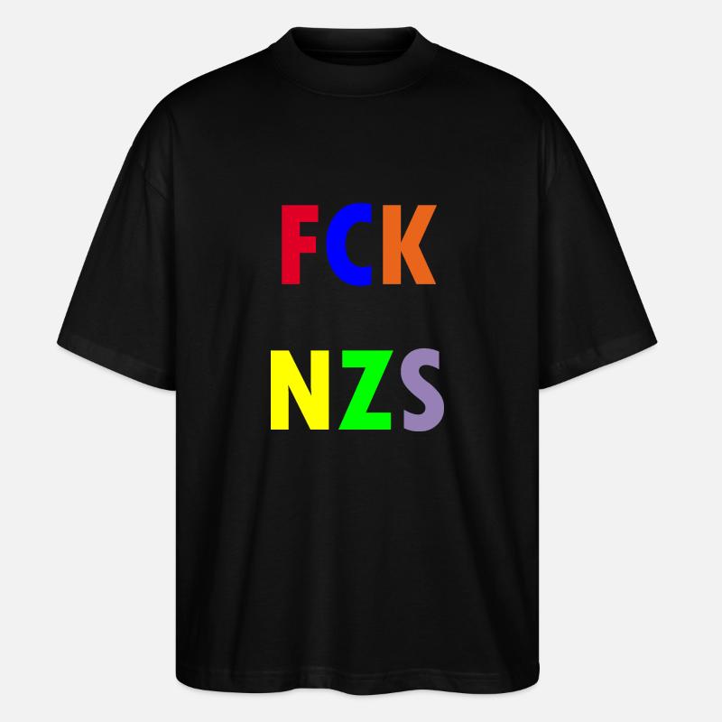 FCK NZS - Stanley/Stella Oversized Unisex Bio T-Shirt Blaster 2.0 - Schwarz
