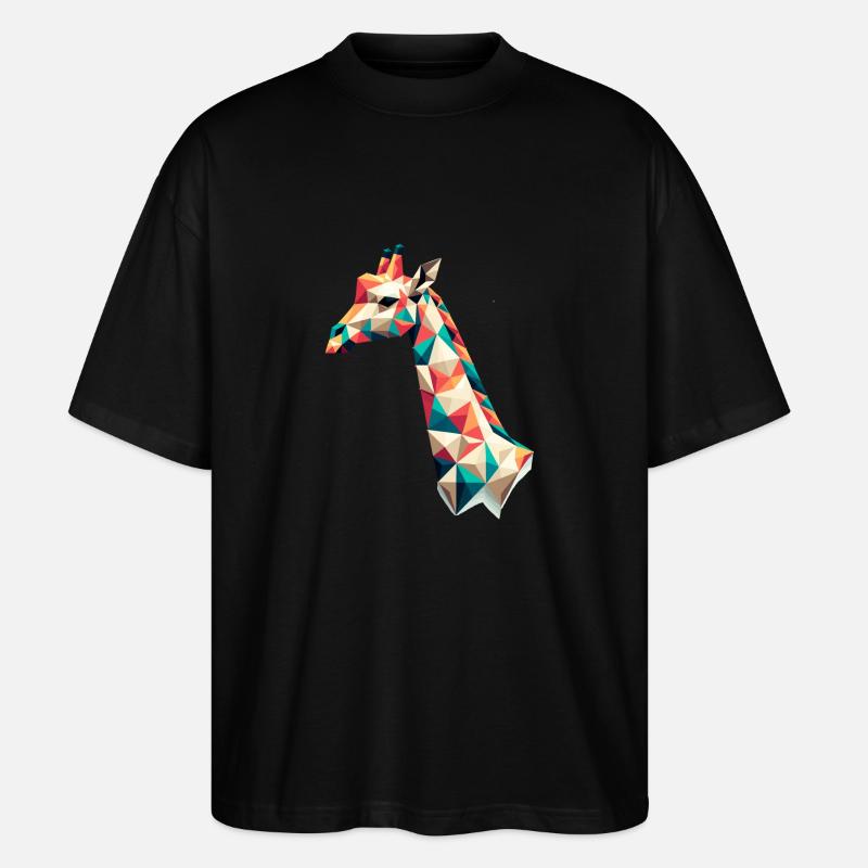 Giraffe // giraffe - Stanley/Stella Oversized Unisex Bio T-Shirt Blaster 2.0 - Schwarz