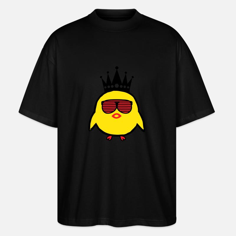 king kücken - Stanley/Stella Oversized Unisex Bio T-Shirt Blaster 2.0 - Schwarz