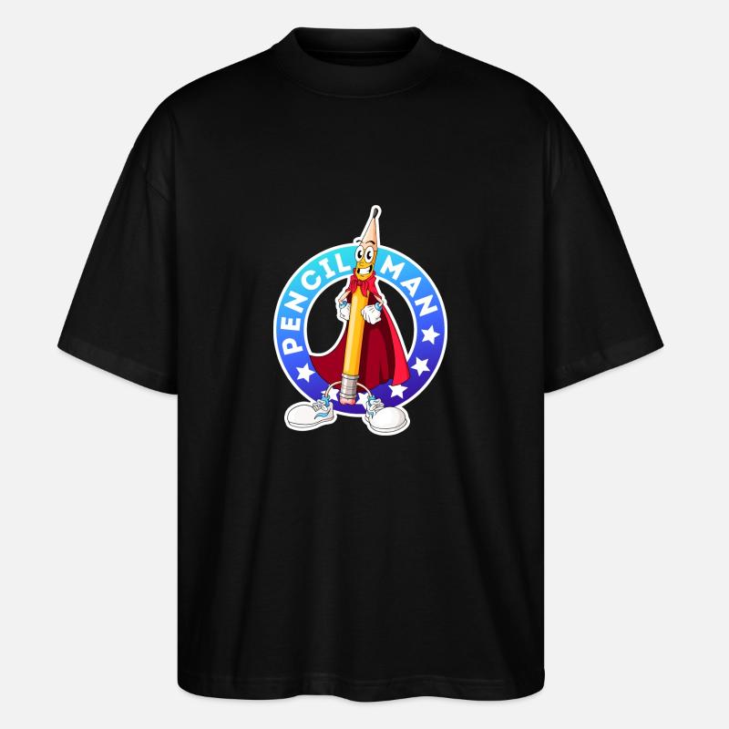 Bleistift-Mann - Stanley/Stella Oversized Unisex Bio T-Shirt Blaster 2.0 - Schwarz