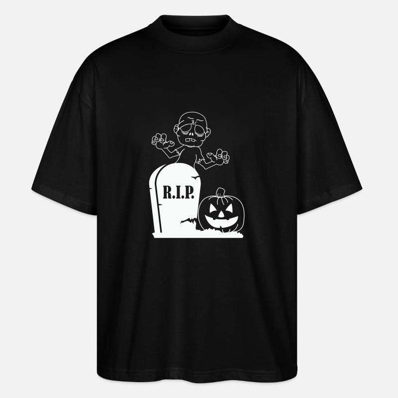 rip pumpkin zombie - Stanley/Stella Oversized Unisex Bio T-Shirt Blaster 2.0 - Schwarz