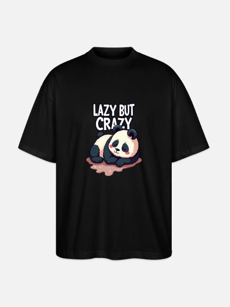Lazy But Crazy - Stanley/Stella Oversized Unisex Organic T-shirt Blaster 2.0 - black