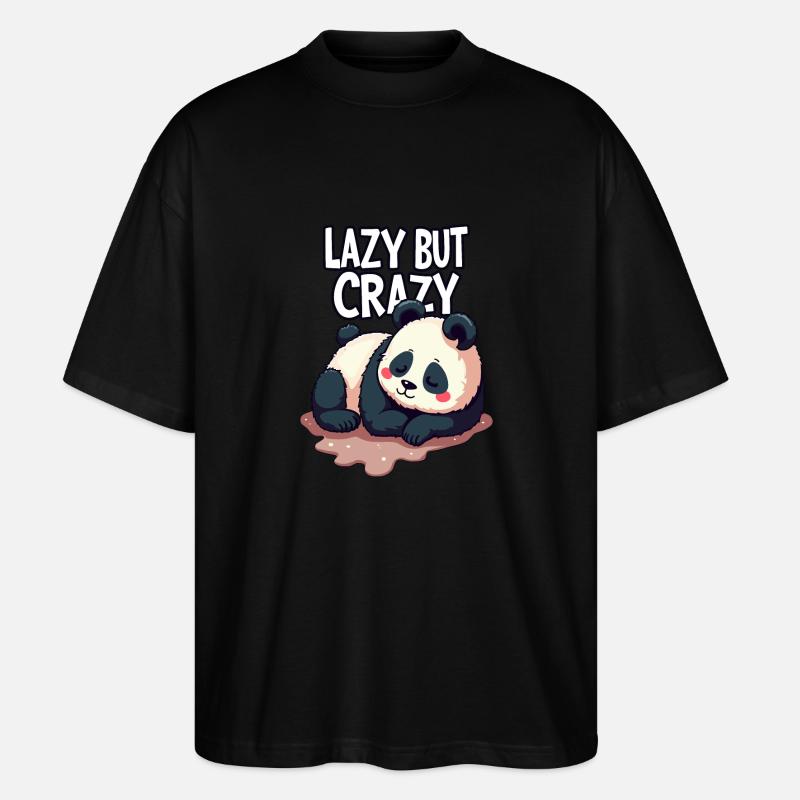 Faul, aber verrückt - Stanley/Stella Oversized Unisex Bio T-Shirt Blaster 2.0 - Schwarz
