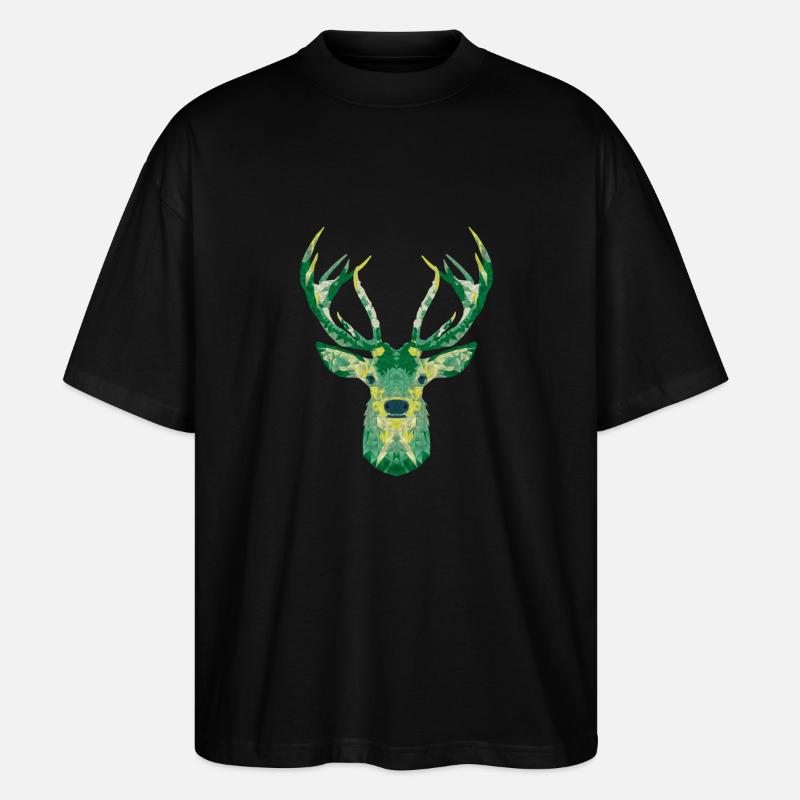 Hirsche - Stanley/Stella Oversized Unisex Bio T-Shirt Blaster 2.0 - Schwarz