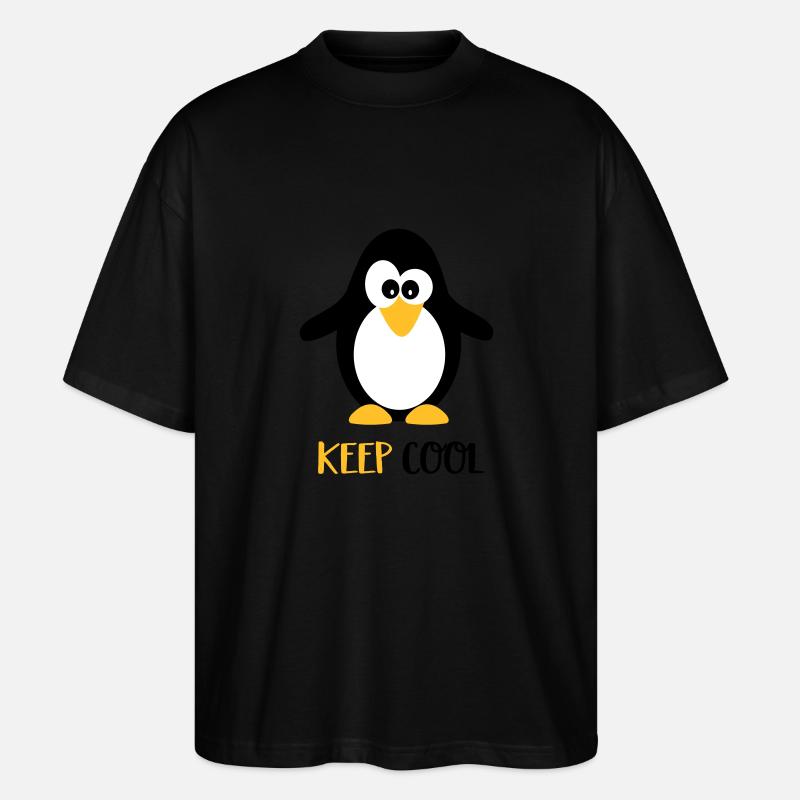 Pinguin - Stanley/Stella Oversized Unisex Bio T-Shirt Blaster 2.0 - Schwarz