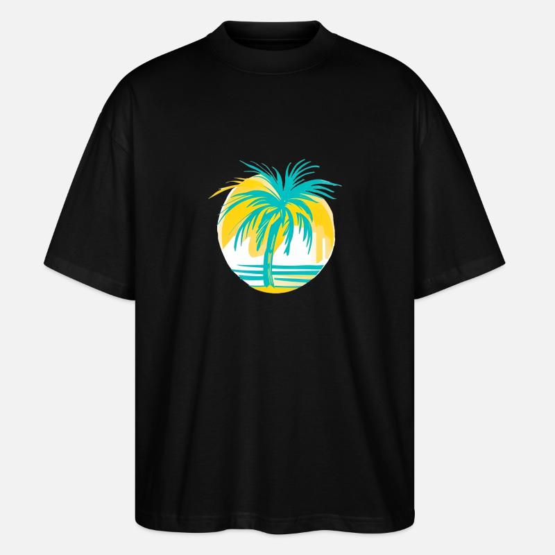 Pomme Coucher de soleil - T-shirt bio Blaster 2.0 coupe oversize Stanley/Stella Unisexe - noir