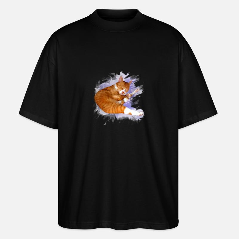 simba_kater_kopie - Stanley/Stella Oversized Unisex Bio T-Shirt Blaster 2.0 - Schwarz