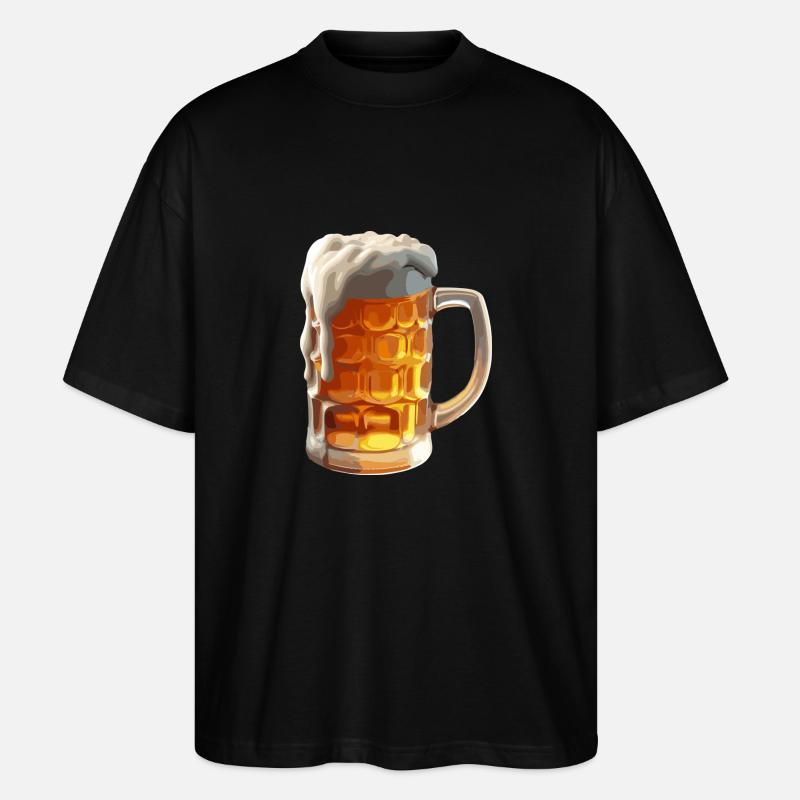 Chope à bière - T-shirt bio Blaster 2.0 coupe oversize Stanley/Stella Unisexe - noir