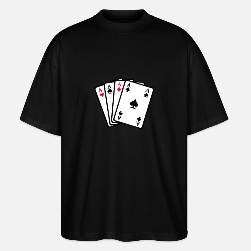 Poker - Stanley/Stella Oversized Unisex Bio T-Shirt Blaster 2.0 - Schwarz