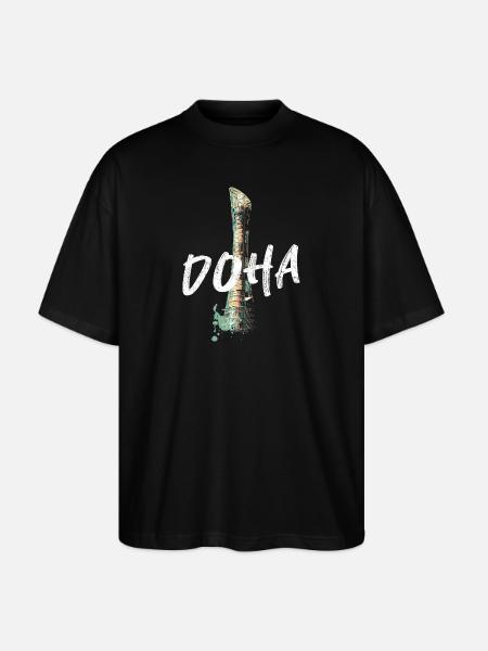 Sheikh Khalifa Stadium, Doha - Stanley/Stella Oversized Unisex Organic T-shirt Blaster 2.0 - black