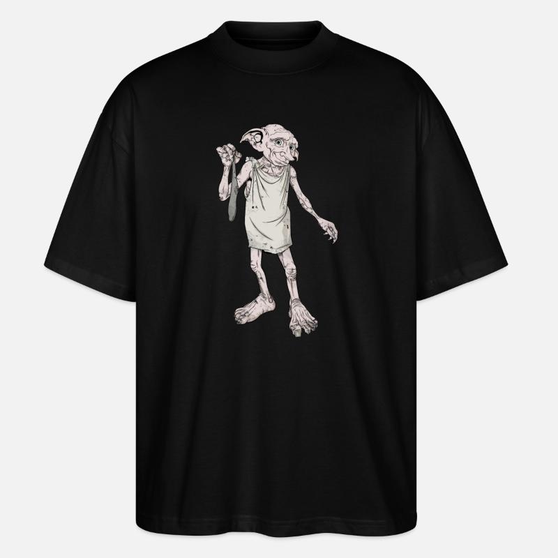 Harry Potter Dobby chaussette - T-shirt bio Blaster 2.0 coupe oversize Stanley/Stella Unisexe - noir