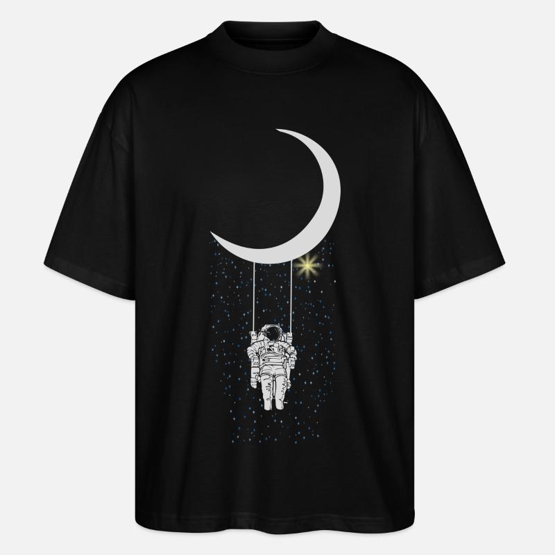 Astronaut - Stanley/Stella Oversized Unisex Bio T-Shirt Blaster 2.0 - Schwarz