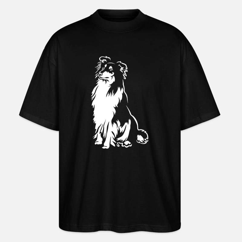 Collie « Black Edition » - T-shirt bio Blaster 2.0 coupe oversize Stanley/Stella Unisexe - noir