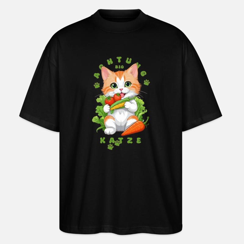 Bio Katze - Stanley/Stella Oversized Unisex Bio T-Shirt Blaster 2.0 - Schwarz