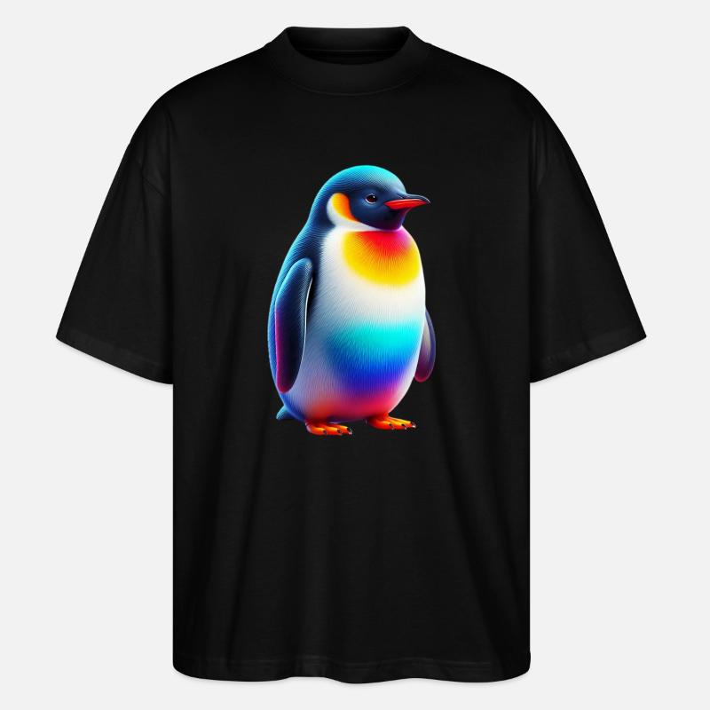 Pingouin - T-shirt bio Blaster 2.0 coupe oversize Stanley/Stella Unisexe - noir