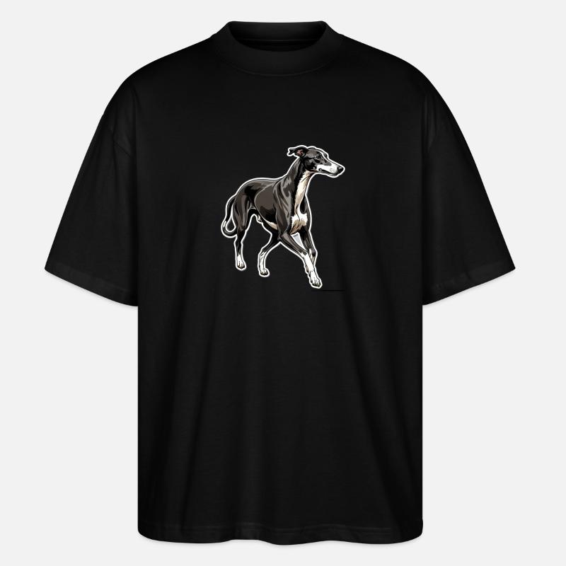 Silhouette Greyhound Contour élégant - T-shirt bio Blaster 2.0 coupe oversize Stanley/Stella Unisexe - noir
