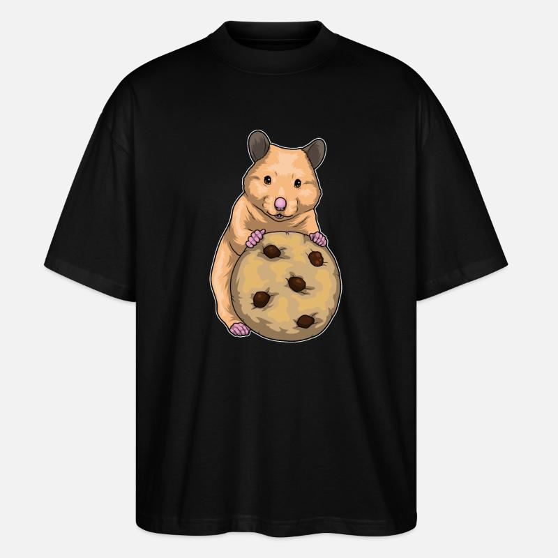 Biscuit hamster - T-shirt bio Blaster 2.0 coupe oversize Stanley/Stella Unisexe - noir